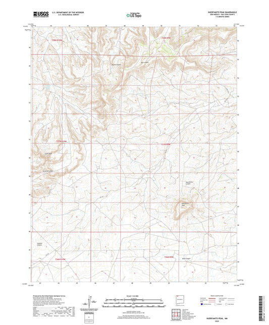 Huerfanito Peak New Mexico US Topo Map Image