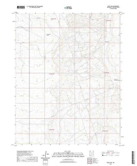 Hugh Lake New Mexico US Topo Map Image