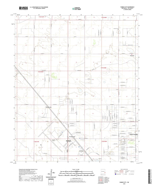 Humble City New Mexico US Topo Map Image