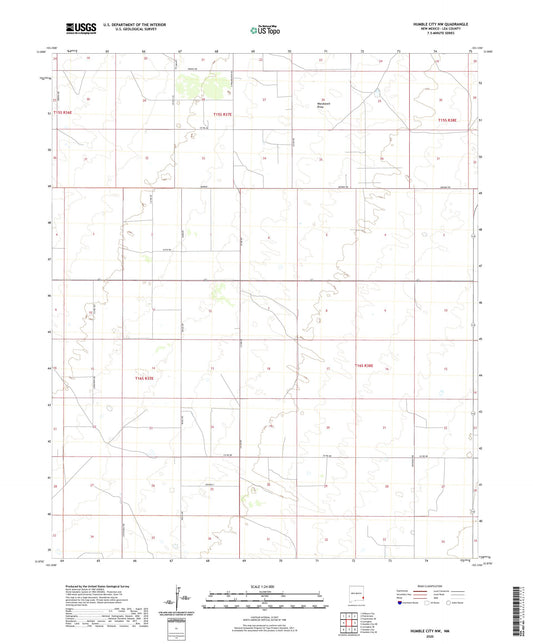 Humble City NW New Mexico US Topo Map Image
