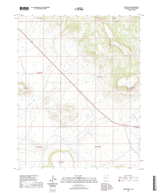 Hunter Mesa New Mexico US Topo Map Image