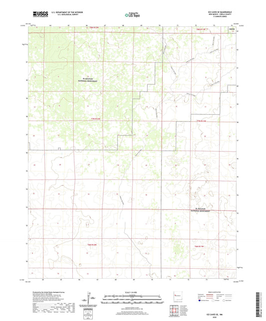 Ice Caves SE New Mexico US Topo Map Image