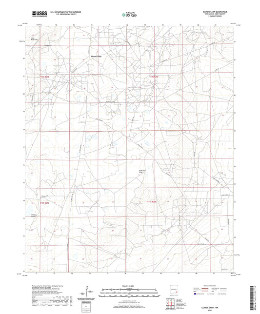Illinois Camp New Mexico US Topo Map Image