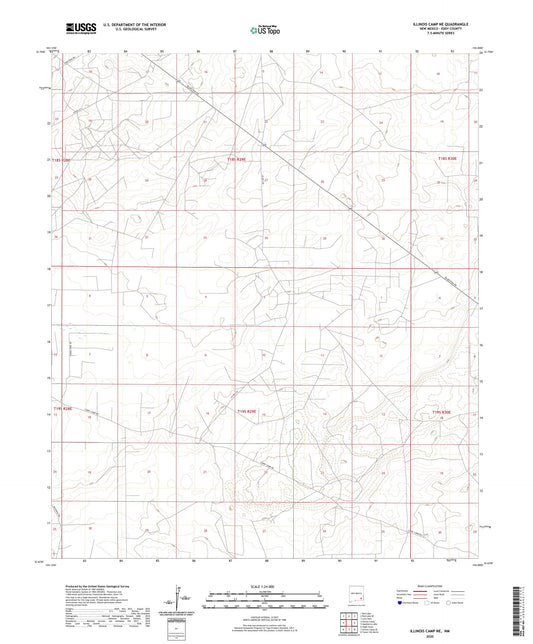 Illinois Camp NE New Mexico US Topo Map Image