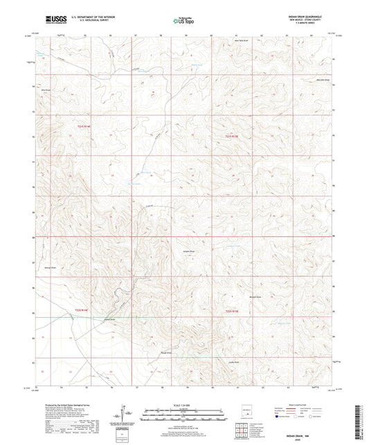 Indian Draw New Mexico US Topo Map Image
