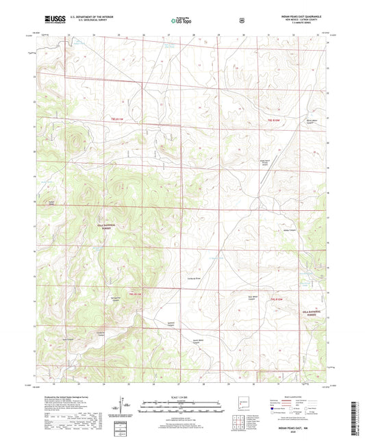 Indian Peaks East New Mexico US Topo Map Image