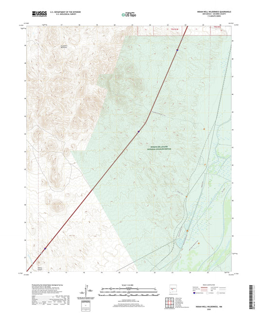 Indian Well Wilderness New Mexico US Topo Map Image