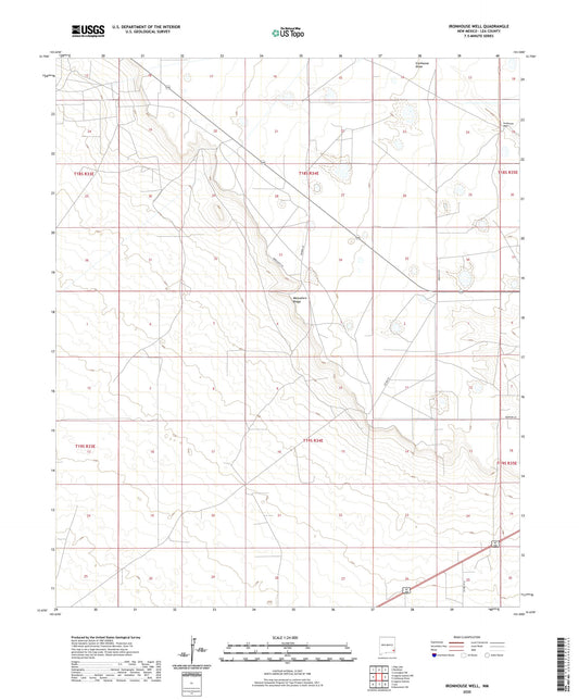Ironhouse Well New Mexico US Topo Map Image