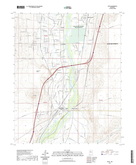Isleta New Mexico US Topo Map Image