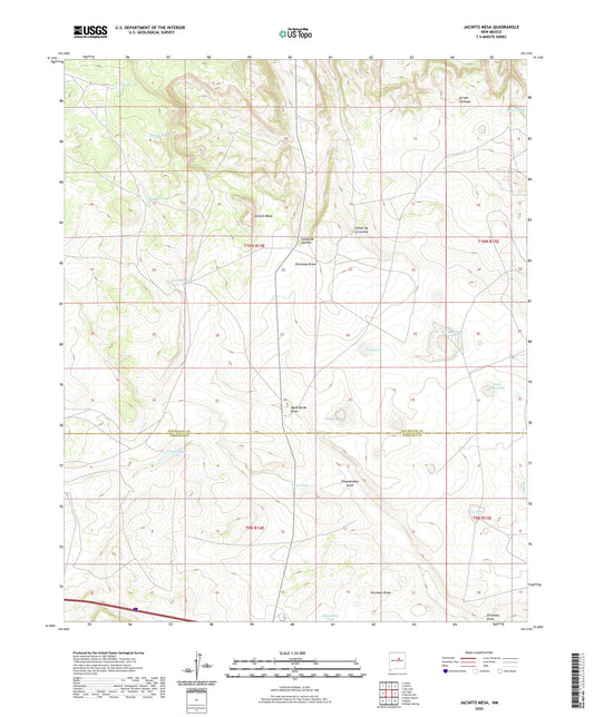 Jacinto Mesa New Mexico US Topo Map Image