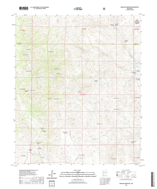 Jaralosa Mountain New Mexico US Topo Map Image