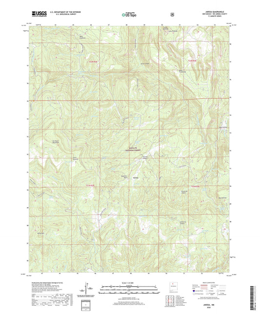 Jarosa New Mexico US Topo Map Image