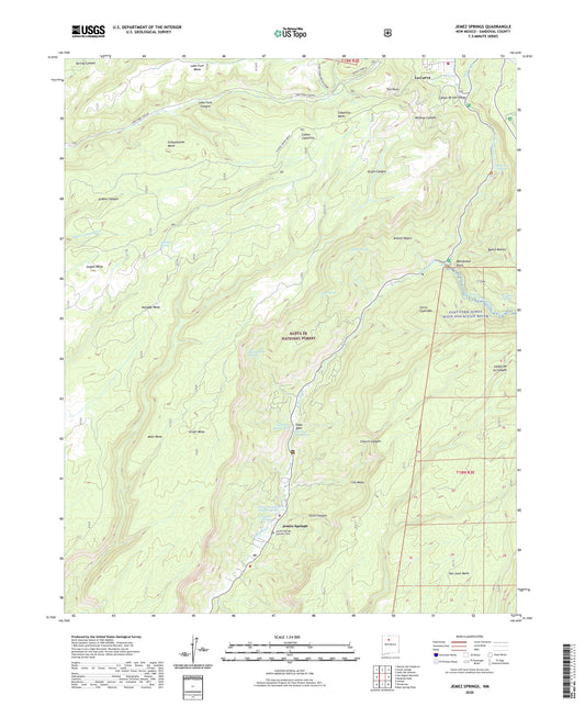 Jemez Springs New Mexico US Topo Map Image
