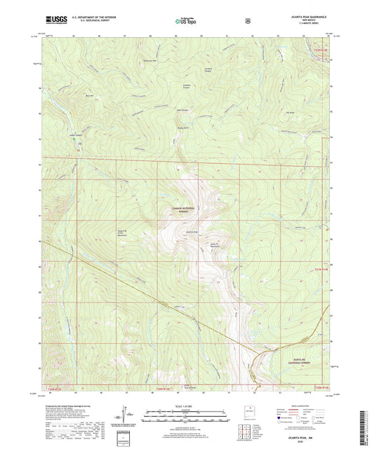 Jicarita Peak New Mexico US Topo Map Image