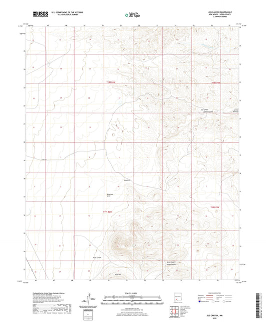 Jug Canyon New Mexico US Topo Map Image