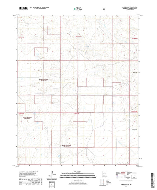 Kansas Valley New Mexico US Topo Map Image