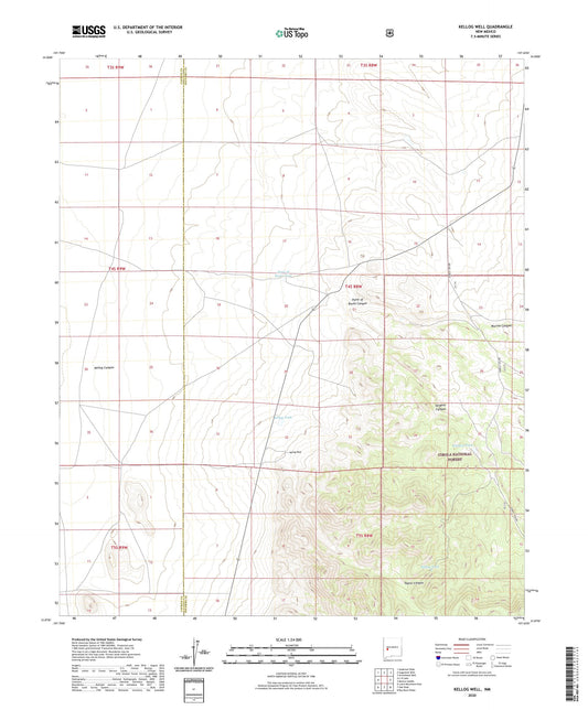 Kellog Well New Mexico US Topo Map Image