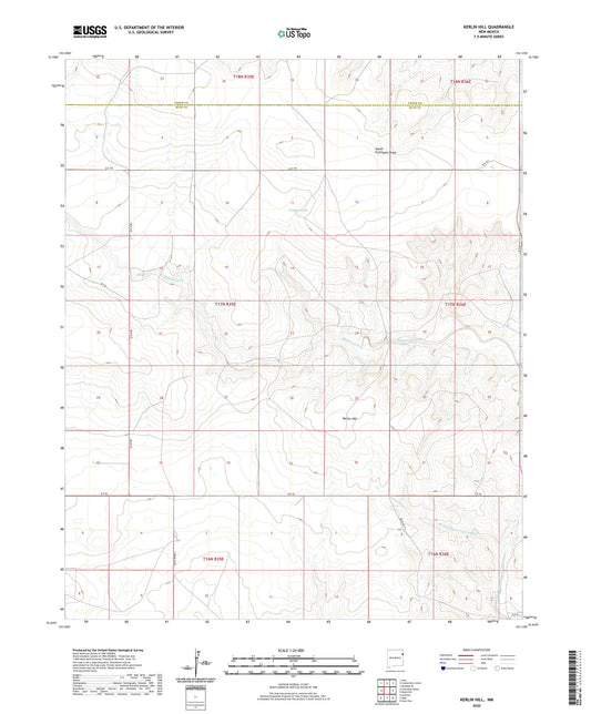 Kerlin Hill New Mexico US Topo Map Image