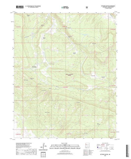 Kettner Canyon New Mexico US Topo Map Image
