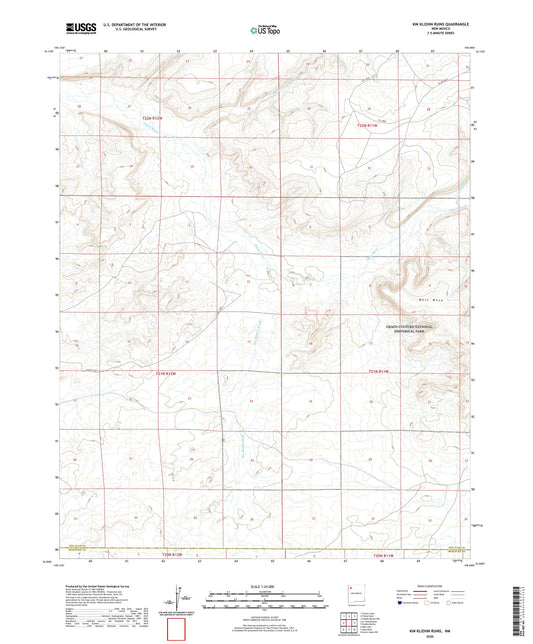 Kin Klizhin Ruins New Mexico US Topo Map Image