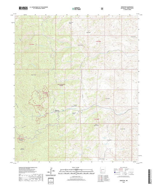 Kingston New Mexico US Topo Map Image
