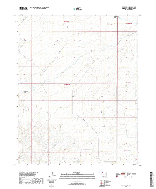 Kirtland SE New Mexico US Topo Map Image