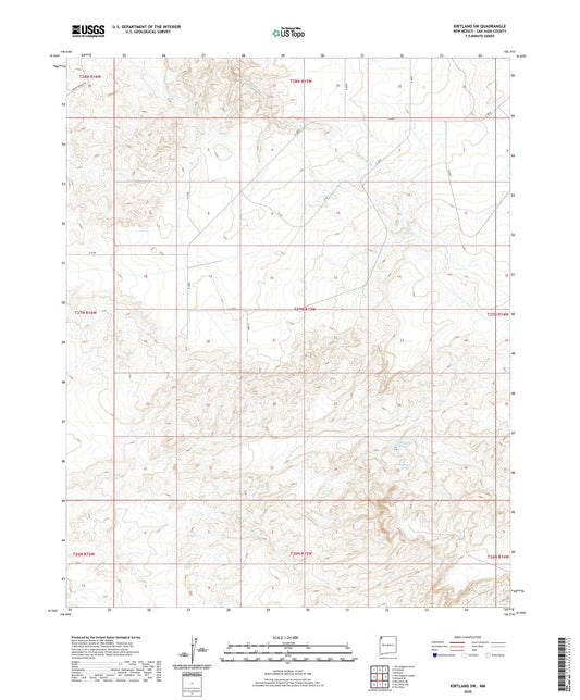 Kirtland SW New Mexico US Topo Map Image