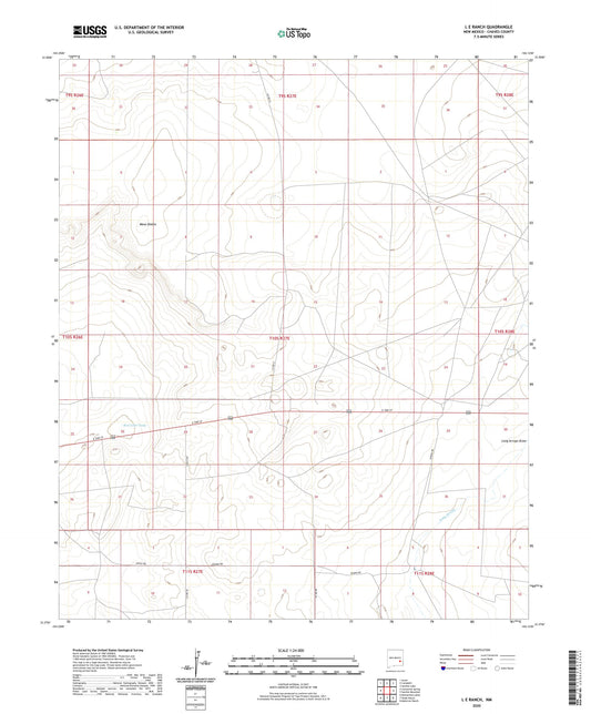 L E Ranch New Mexico US Topo Map Image