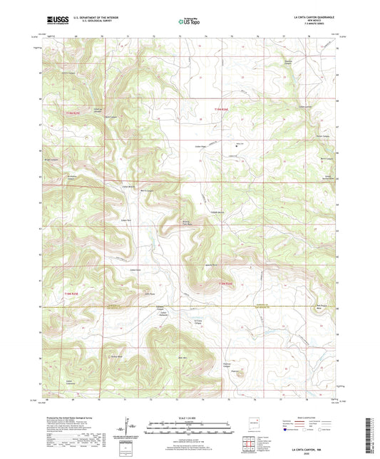 La Cinta Canyon New Mexico US Topo Map Image