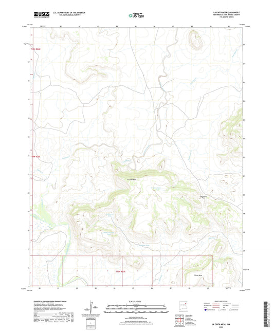 La Cinta Mesa New Mexico US Topo Map Image