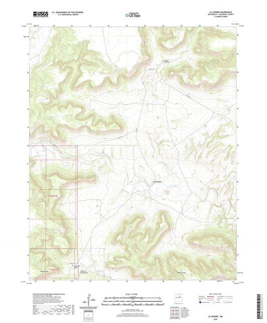 La Liendre New Mexico US Topo Map Image