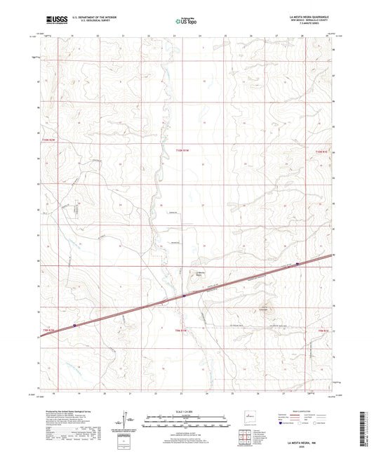 La Mesita Negra New Mexico US Topo Map Image