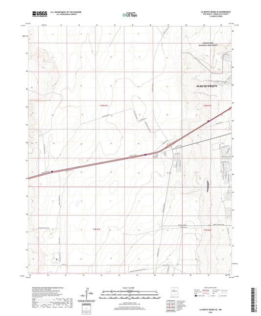 La Mesita Negra SE New Mexico US Topo Map Image