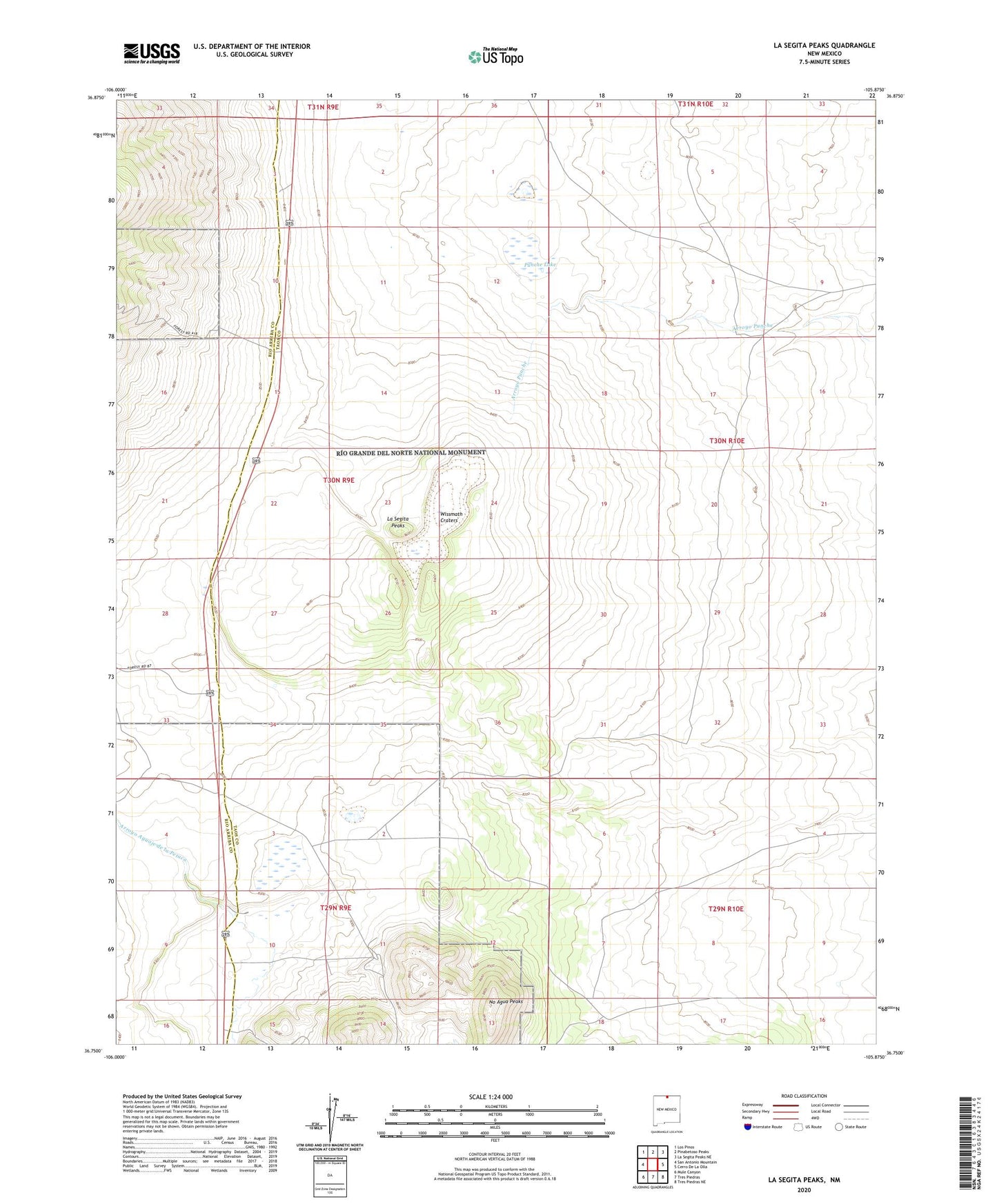 La Segita Peaks New Mexico US Topo Map Image