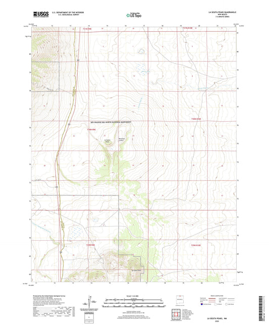 La Segita Peaks New Mexico US Topo Map Image