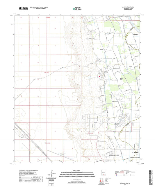 La Union New Mexico US Topo Map Image