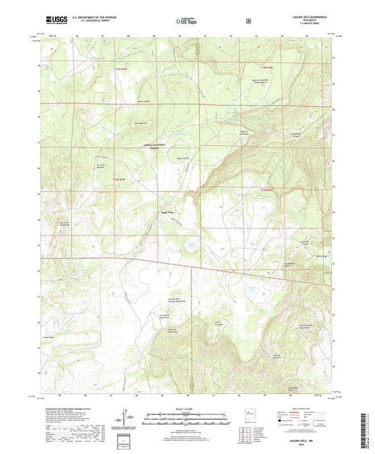 Laguna Seca New Mexico US Topo Map Image