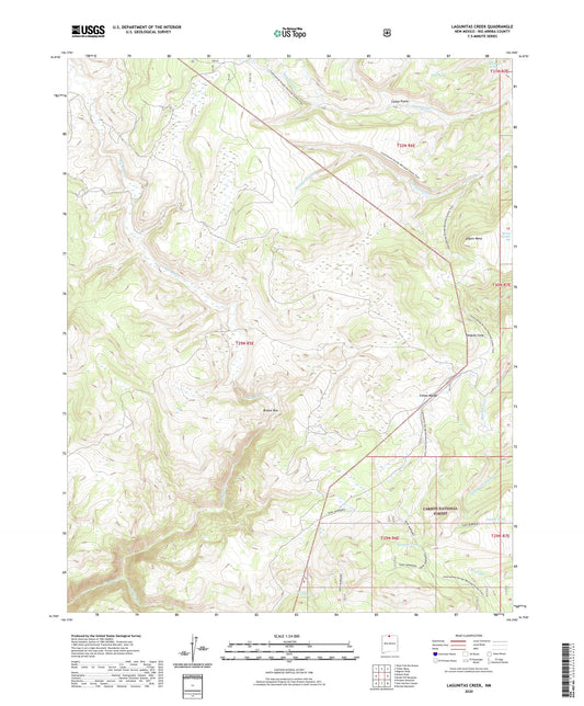 Lagunitas Creek New Mexico US Topo Map Image