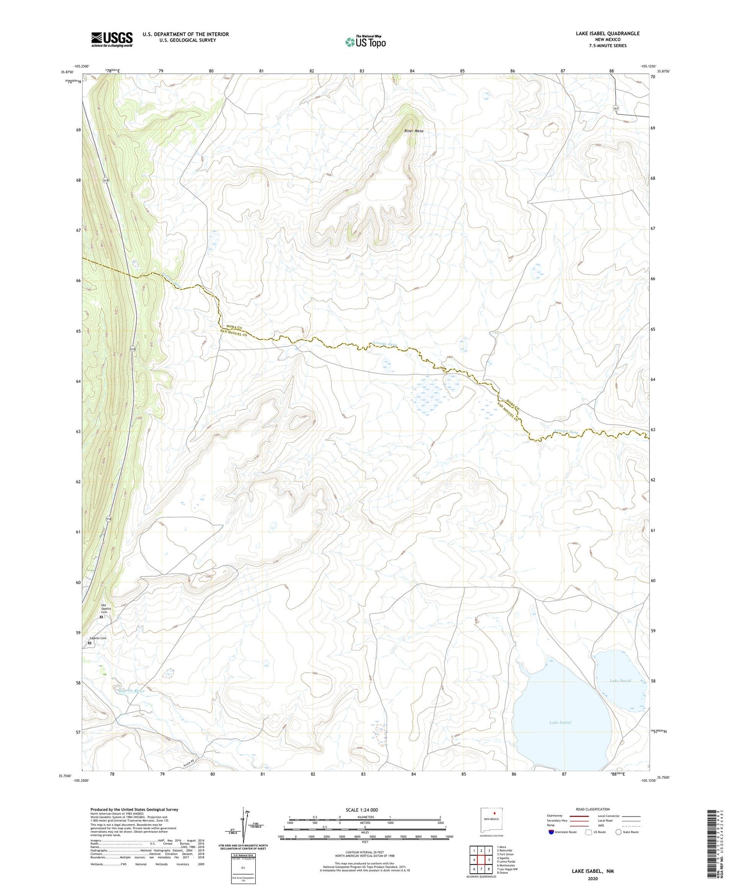 Lake Isabel New Mexico US Topo Map Image