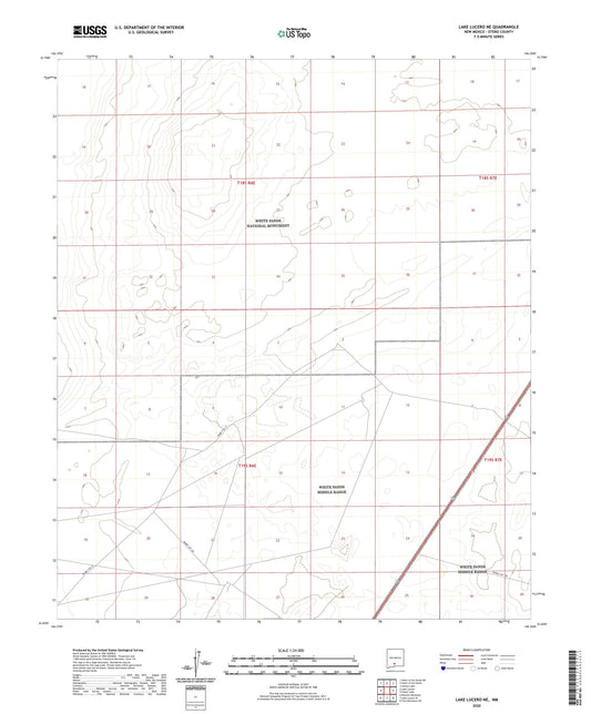 Lake Lucero NE New Mexico US Topo Map Image