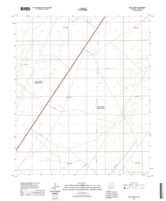 Lake Lucero SE New Mexico US Topo Map Image