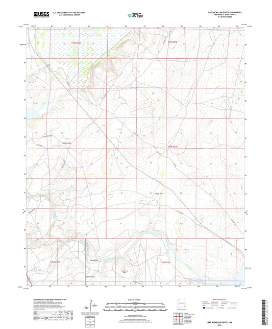 Lake McMillan South New Mexico US Topo Map Image