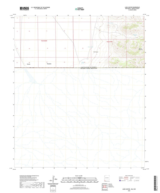 Lang Canyon New Mexico US Topo Map Image
