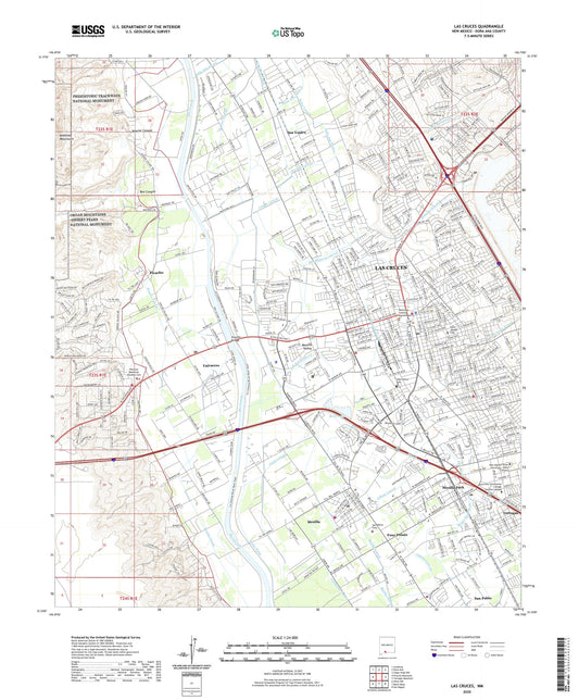 Las Cruces New Mexico US Topo Map Image