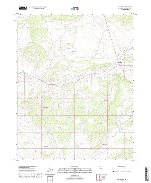 Las Nutrias New Mexico US Topo Map Image