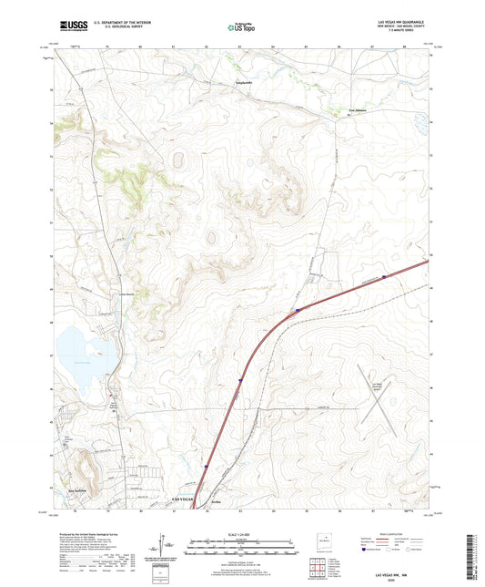 Las Vegas NW New Mexico US Topo Map Image