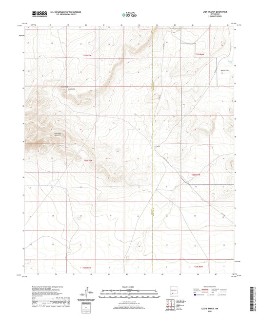 Lazy E Ranch New Mexico US Topo Map Image