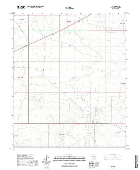 Lea New Mexico US Topo Map Image