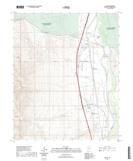 Lemitar New Mexico US Topo Map Image