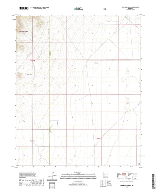 Lion Mountain NW New Mexico US Topo Map Image